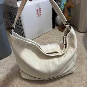 Coach white shoulder bag